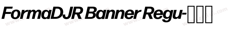 FormaDJR Banner Regu字体转换 FormaDJR Banner Regu字体转换